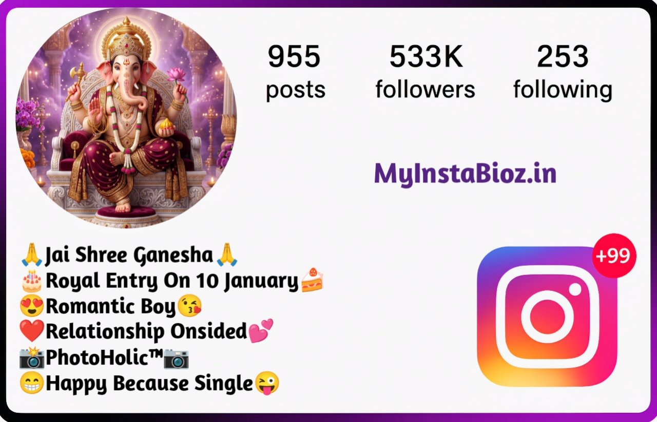 Ganpati Bappa Bio For Instagram Ganpati Bappa Bio For Instagram