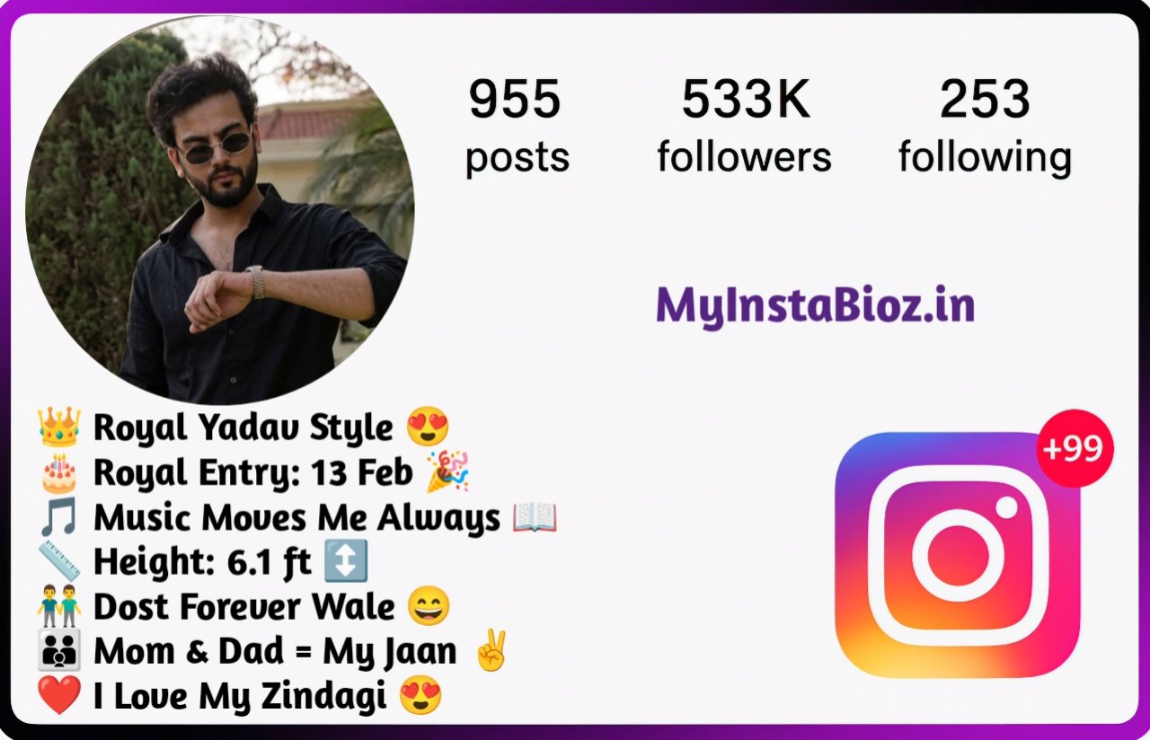 Yadav Bio For Instagram